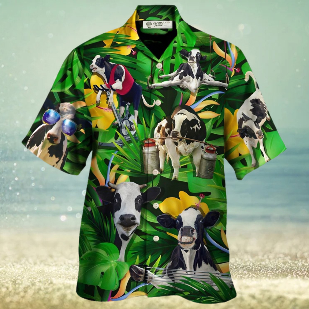 Cow Dancing And Play Funny Tropical Style Hawaiian Shirt – Trendy Aloha - Limotees