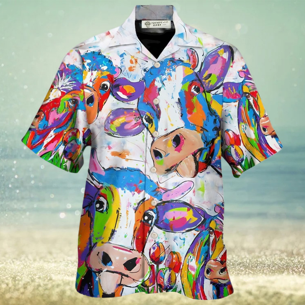 Cow Funny Amazing Colorful Hawaiian Shirt – Trendy Aloha - Limotees