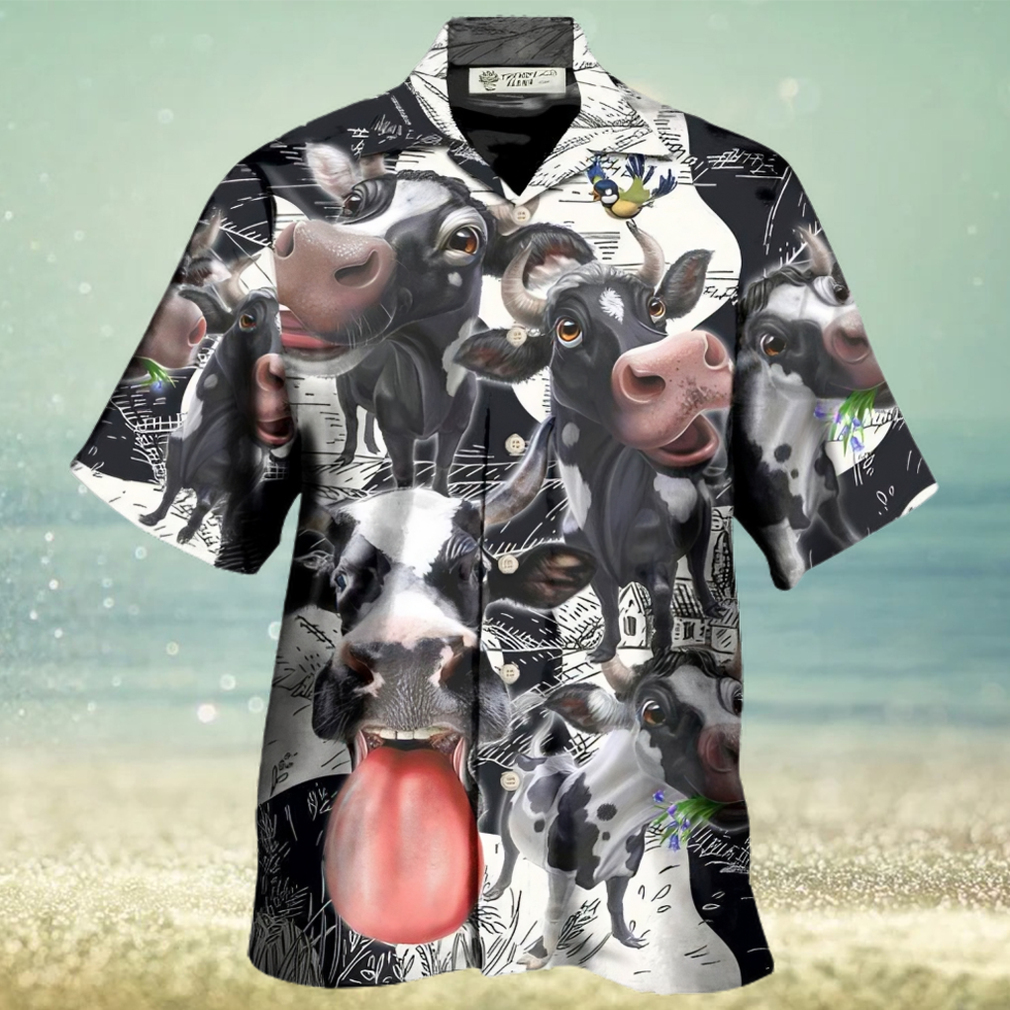 Cow Funny Dairy Cow Happy Life In The Farm Hawaiian Shirt – Trendy Aloha - Limotees