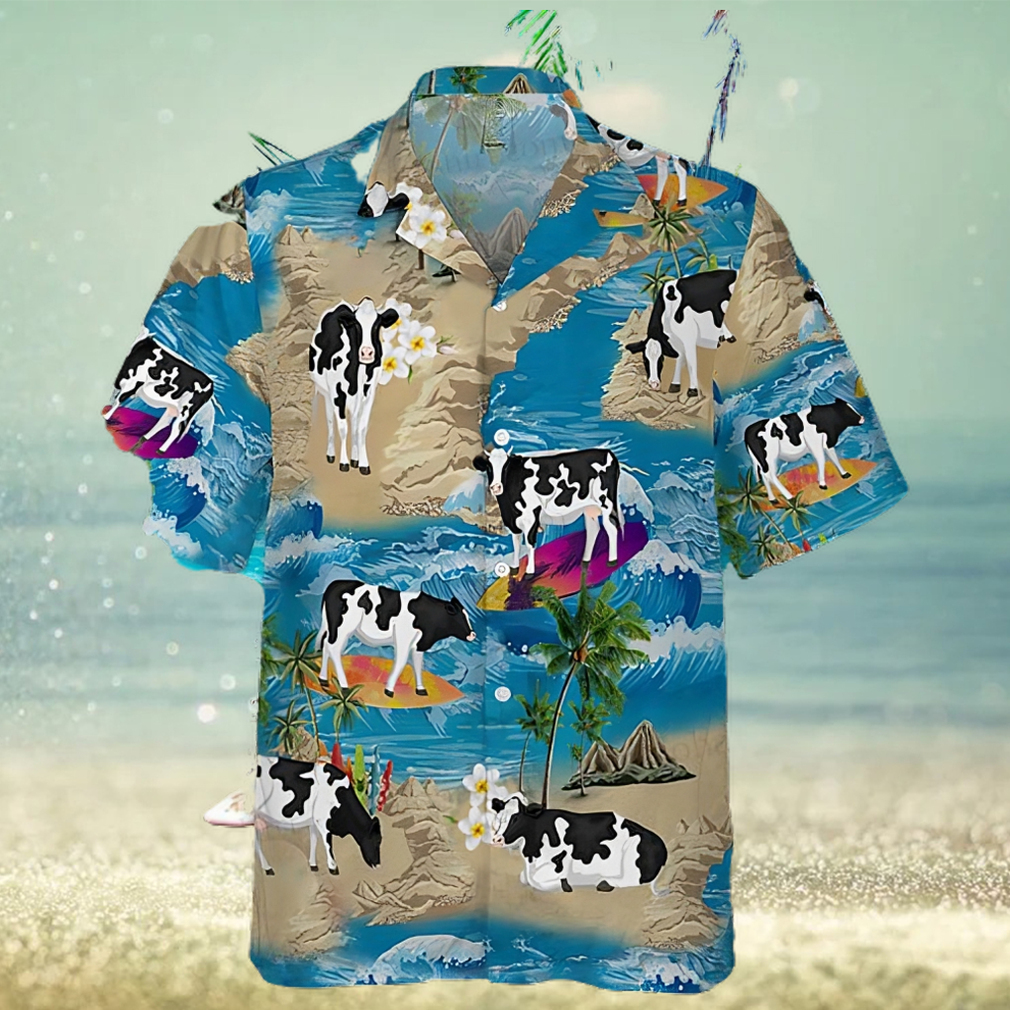 Cow Hawaiian Shirt Cow Summer Vacation On Beach Aloha Shirt, Aloha Hawaiian Shirts - Limotees