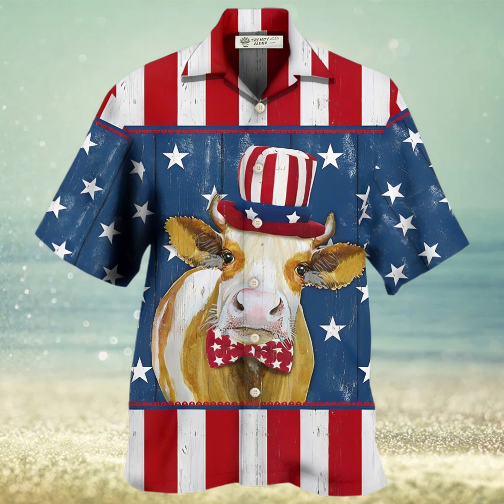 Cow Independence Day Funny Hawaiian Shirt – Trendy Aloha - Limotees