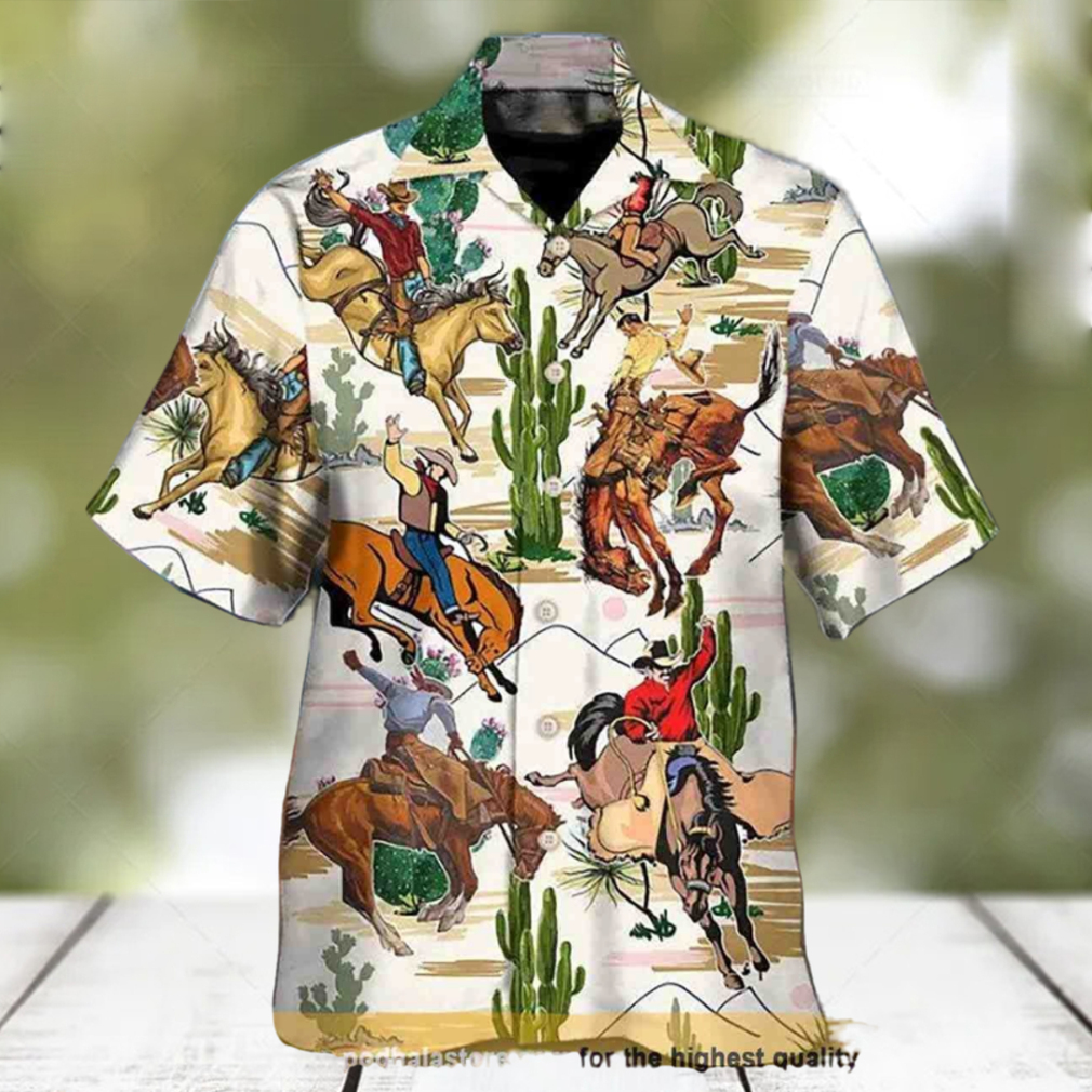 Cowboy Western Desert And Cactus Tropical Funny Hawaiian Shirt - Limotees