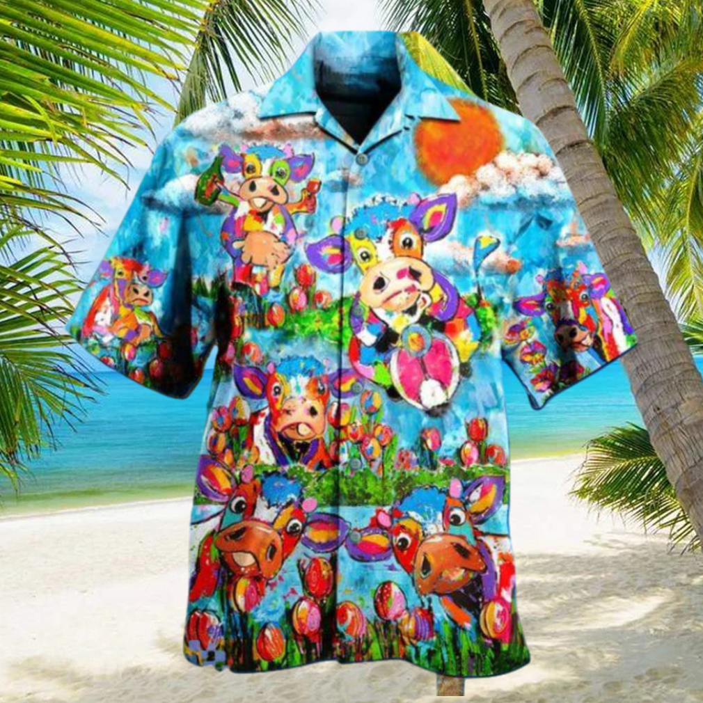 Cows Happy Love Animals Limited Edition Hawaiian Shirt Best Gift For Men Women - Limotees