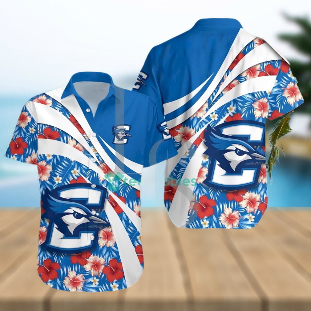 Creighton Bluejays NCAA Hibiscus Tropical Flower Hawaiian Shirt - Limotees