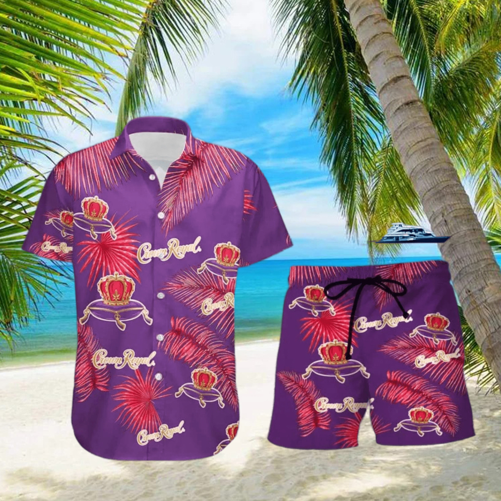 Crown Royal Palm Leaves Tropical Hawaiian Shirt - Limotees