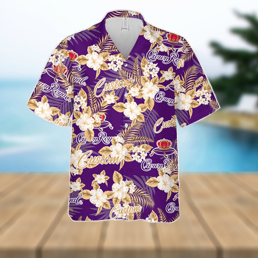 Crown Royal Whiskey Hawaiian Shirt Flowers Pattern Personalized Gift Men And Women - Limotees