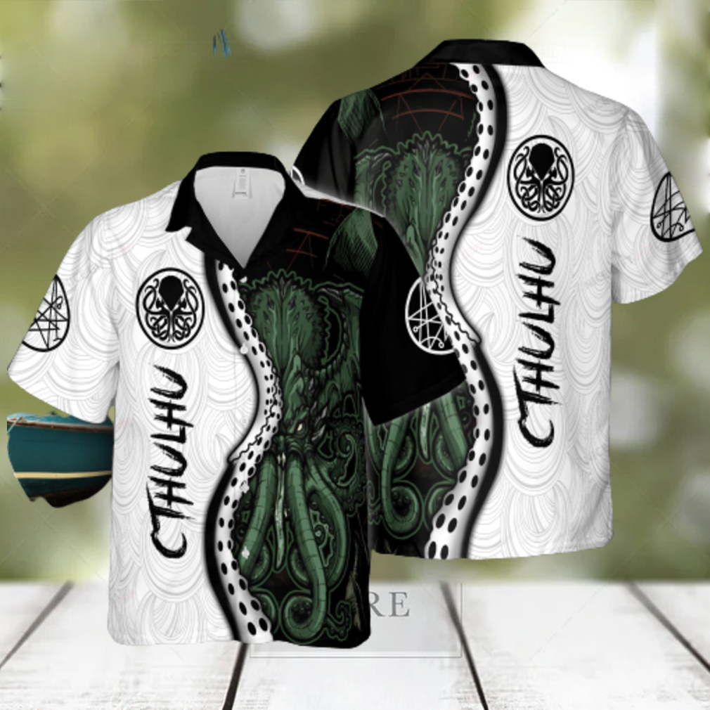 Cthulhu Design Hawaiian 3D Shirt Style 5For Men And Women Gift Short Sleeve Beach Shirt - Limotees