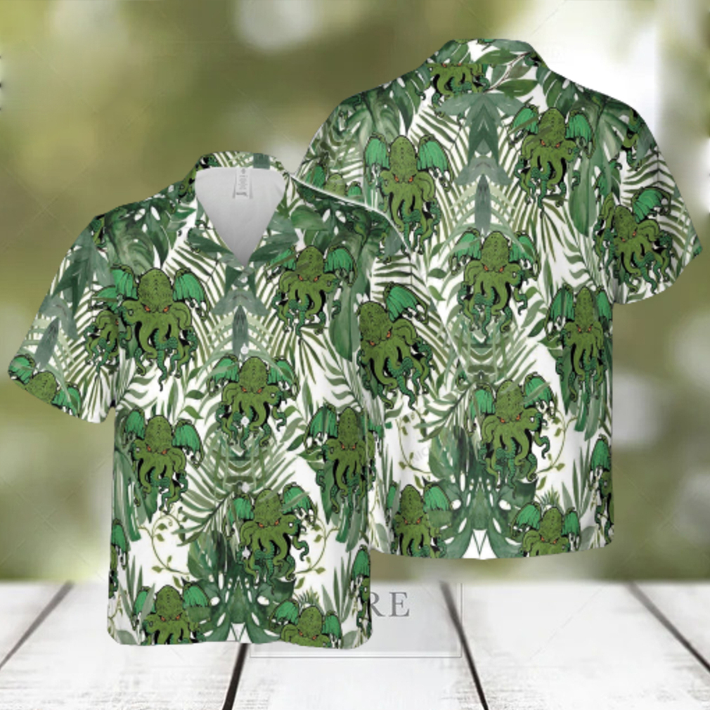 Cthulhu Design Hawaiian 3D Shirt Style 8For Men And Women Gift Short Sleeve Beach Shirt - Limotees