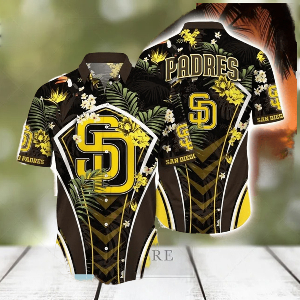 Custom Name San Diego Padres Mlb Flower Hawaii Shirt For Fans TxSCbLNX2 - Limotees