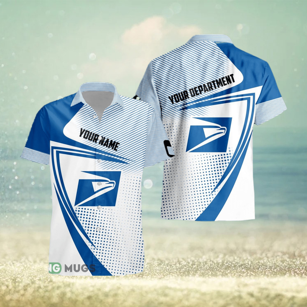 Custom Name usps Style 6 Logo Trademark 3D Hawaiian Shirt For Men And Women Gift - Limotees