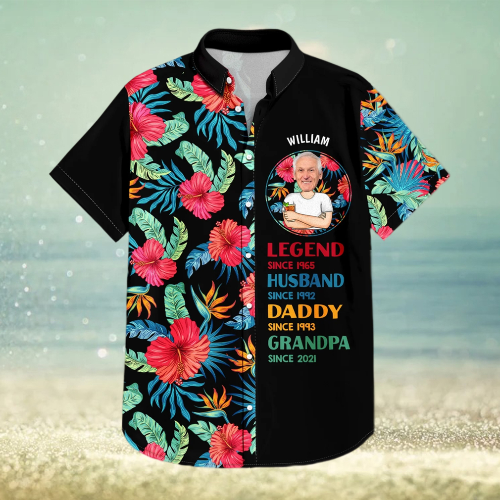 Custom Photo Legend Husband Dad Grandpa Gift For Father Personalized Custom Hawaiian Shirt - Limotees