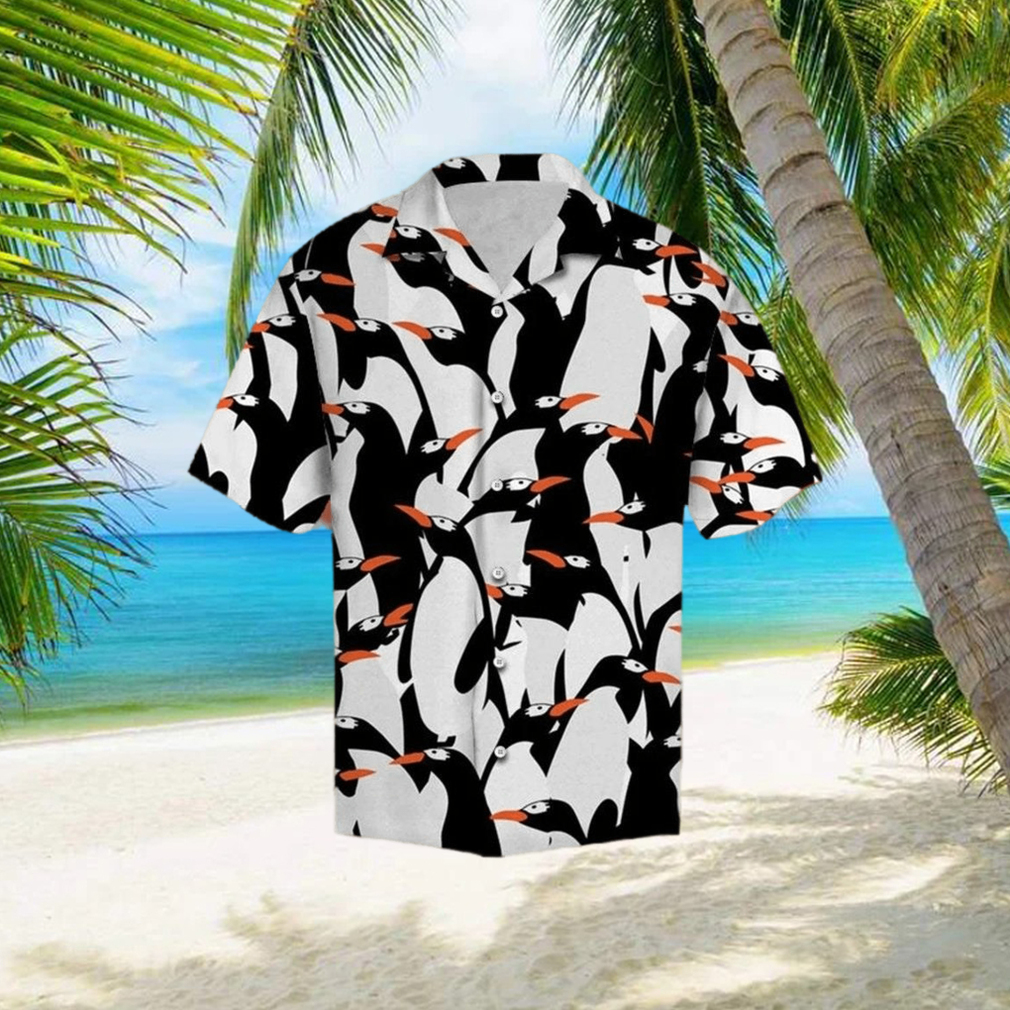 Cute Penguin Tropical 3D Hawaiian Shir - Limotees