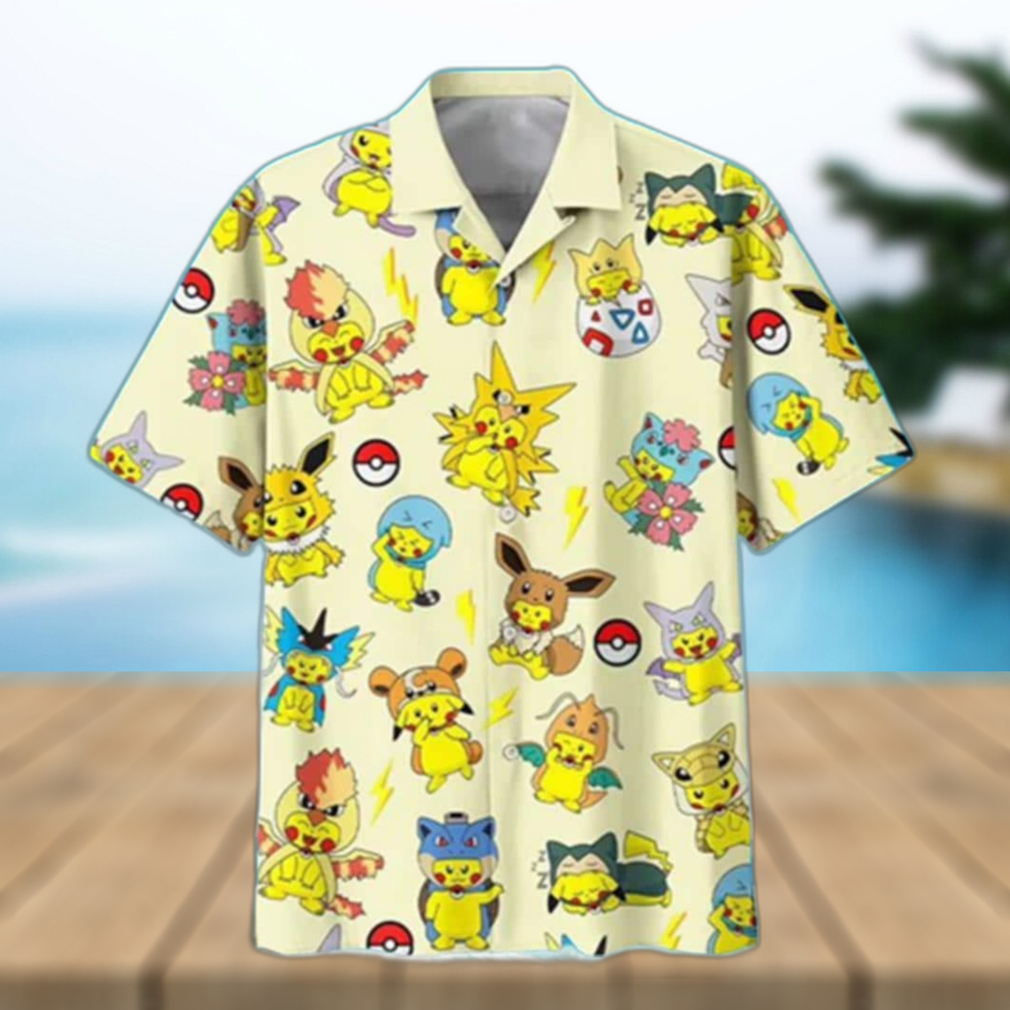 Cute Pikachu Pokemon Hawaiian Shirt Trendy Summer Gift - Limotees