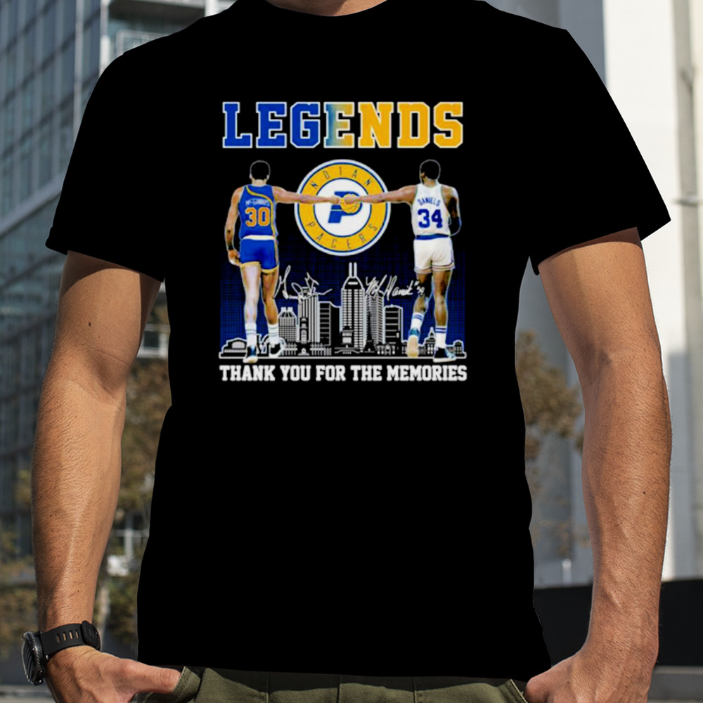 George McGinnis Mel Daniels legends thank you for the memories basketball shirt