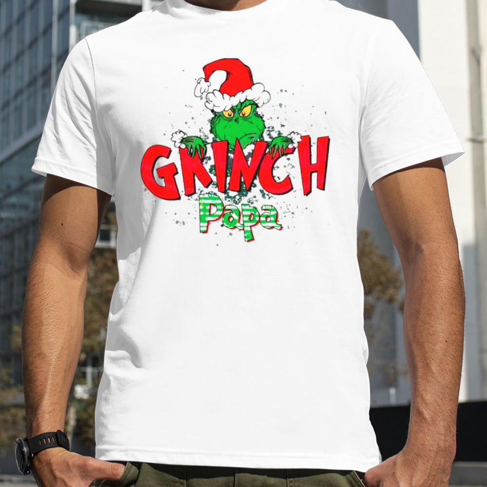 Grinch papa Christmas retro shirt