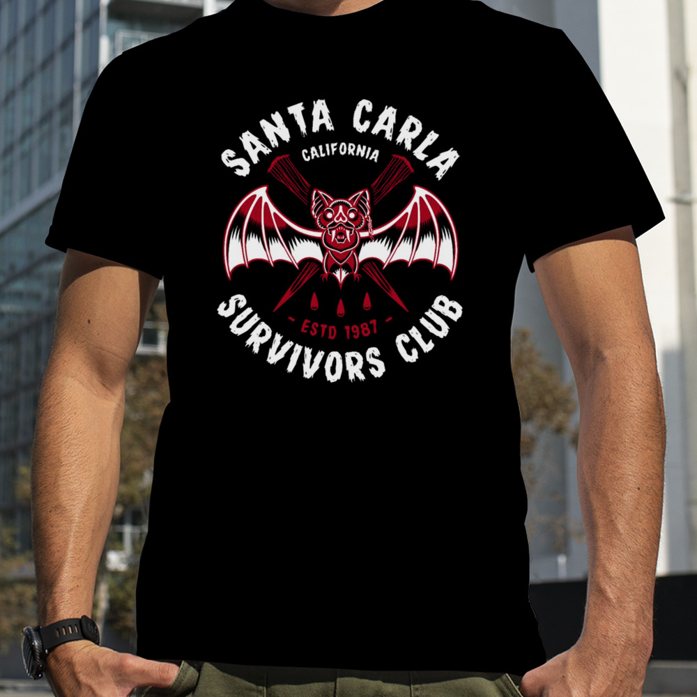 Santa Carla Survivors Club Lost Boys Vampire Club Badge shirt