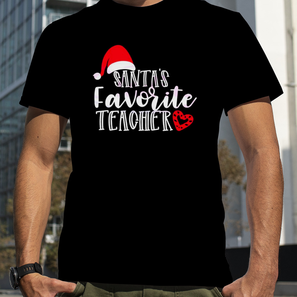 Santas favorite teacher Christmas shirt