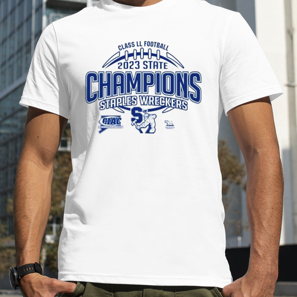 Staples Wreckers CIAC Class LL Football 2023 State Champions Shirt