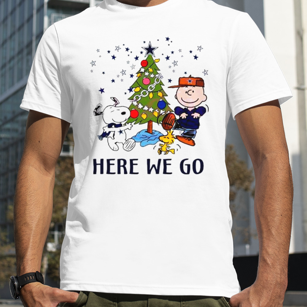 The Peanuts Christmas here we go Cowboys shirt