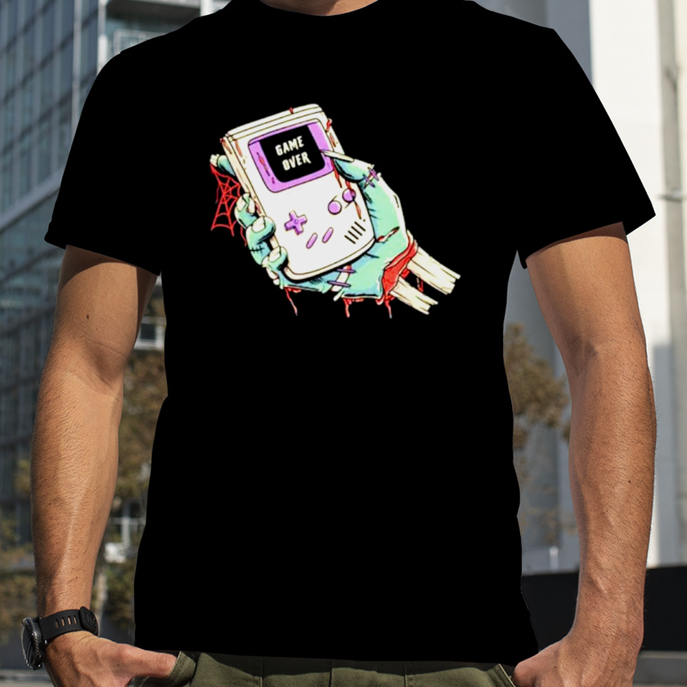 Zombie hand gaming machine game over shirt