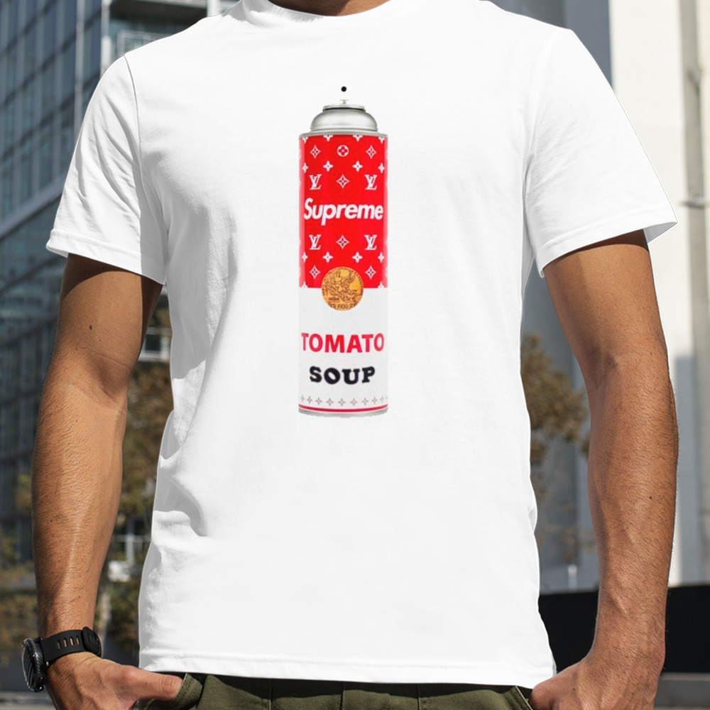 Campbell’s tomato soup supreme parody shirt