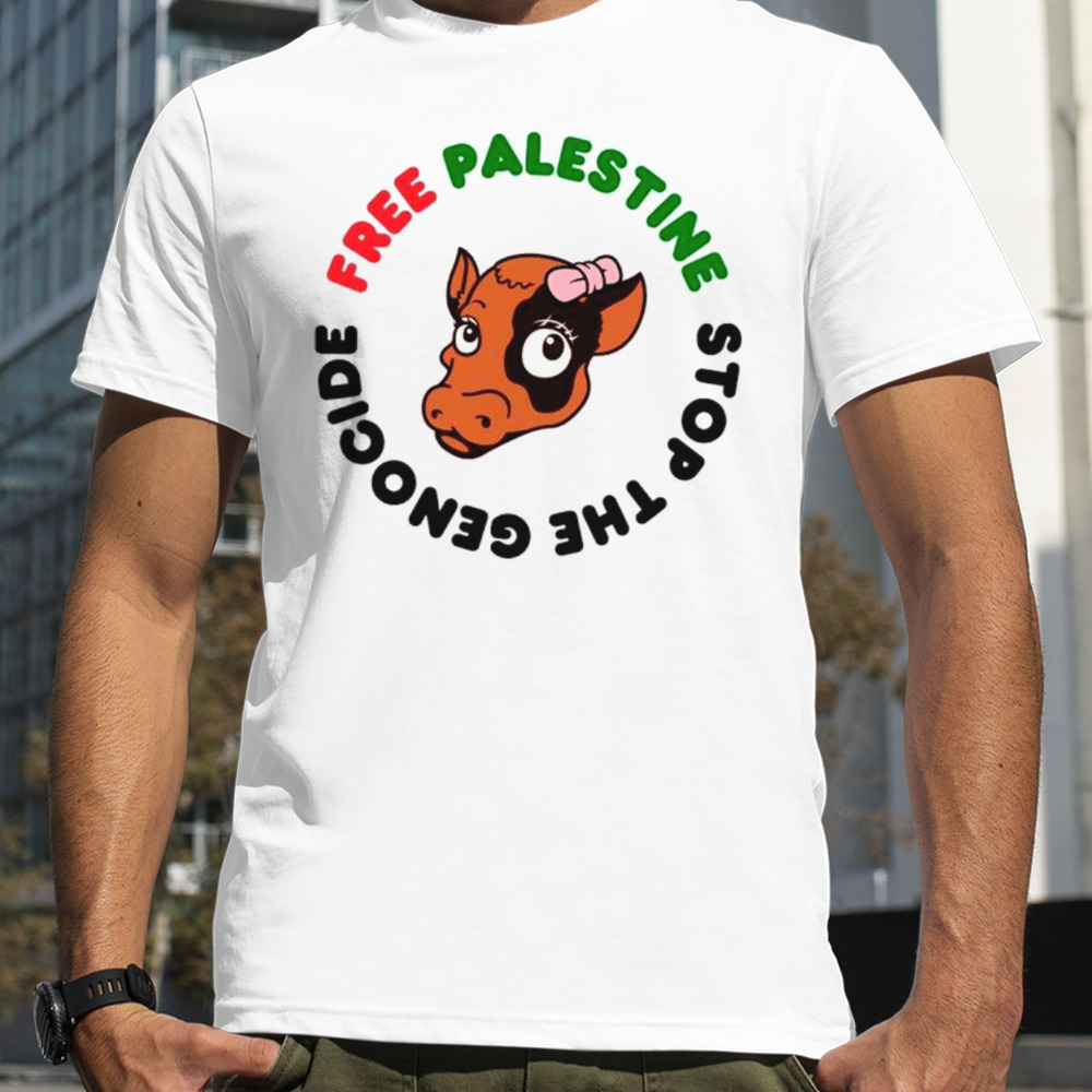 Cow free palestine stop the genocide shirt