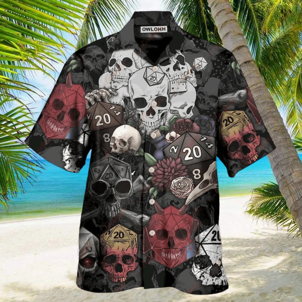 D20 And Skull Darkness Art Hawaiian Shirt - Limotees