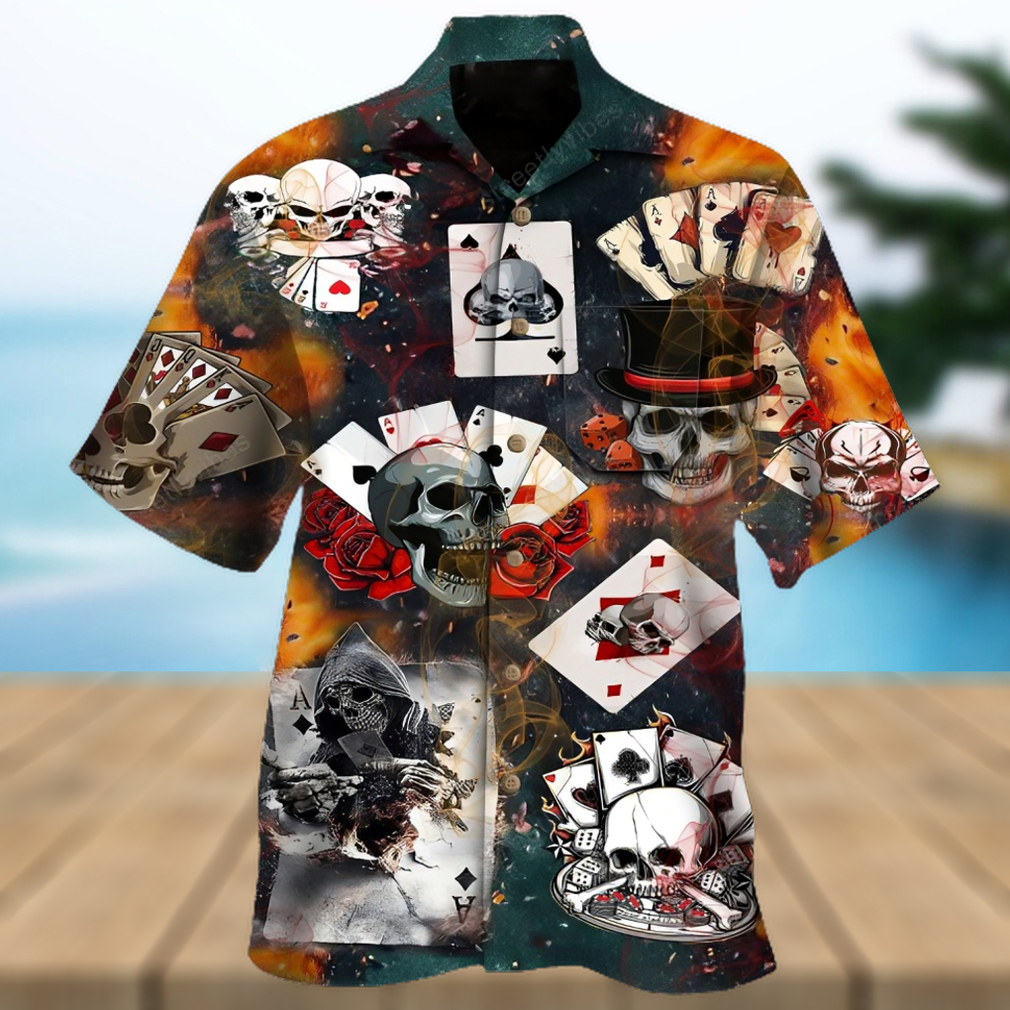 DANGEROUS SKULL POKER HAWAIIAN SHIRT - Limotees