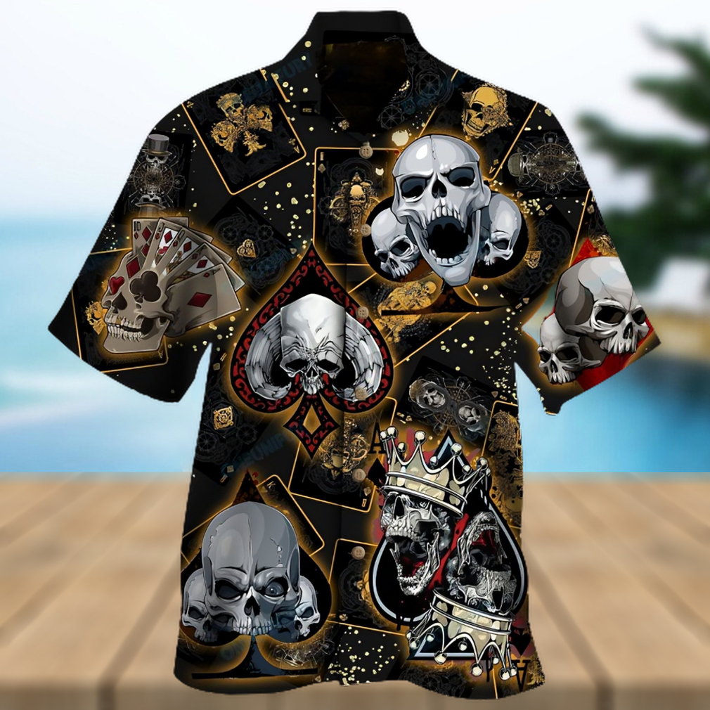 DANGEROUS SKULL POKER UNISEX HAWAIIAN SHIRT - Limotees