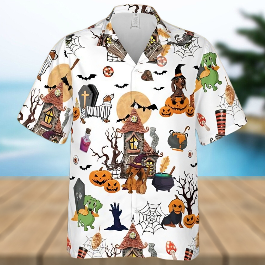 Dachshund Dog Halloween Hawaiian Shirt - Limotees