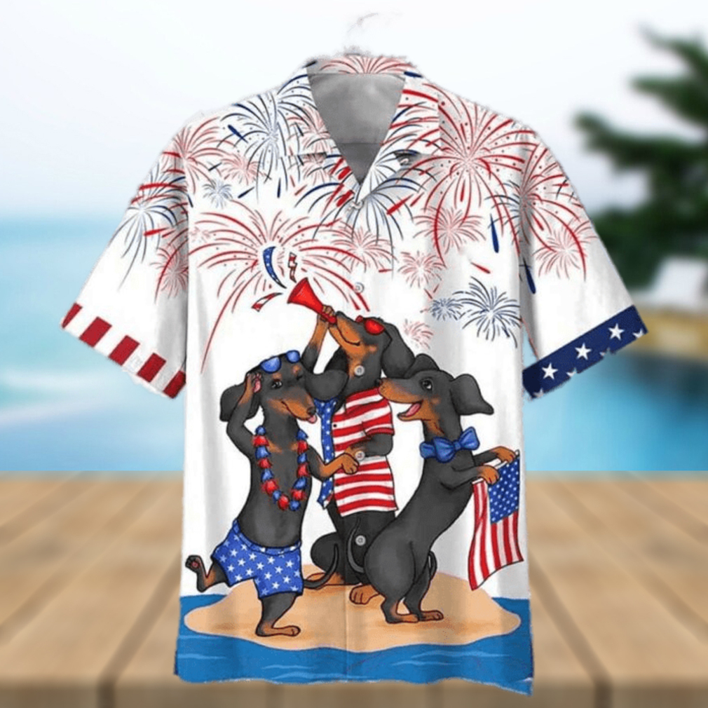 Dachshund Independence Day Is Coming 3D Funny Hawaiian Shirt - Limotees