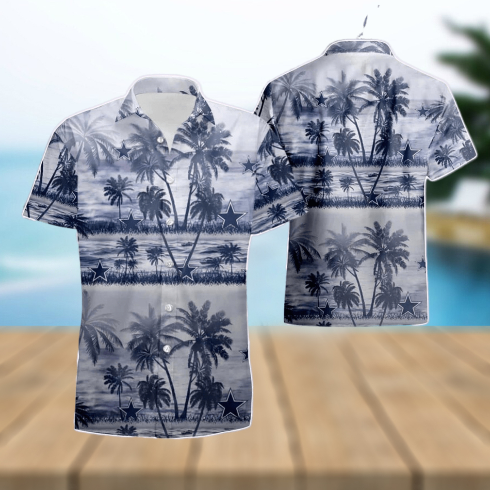 Dallas Cowboys Coconut Island White Summer Hawaiian Shirt And Short - Limotees