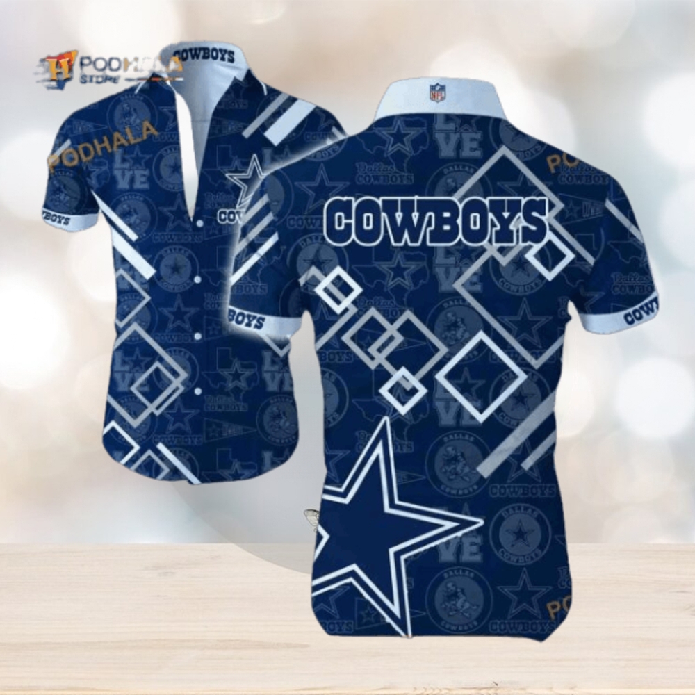 Dallas Cowboys Hawaiian Shirt, Football Gift For Best Friend Aloha Shirt - Limotees