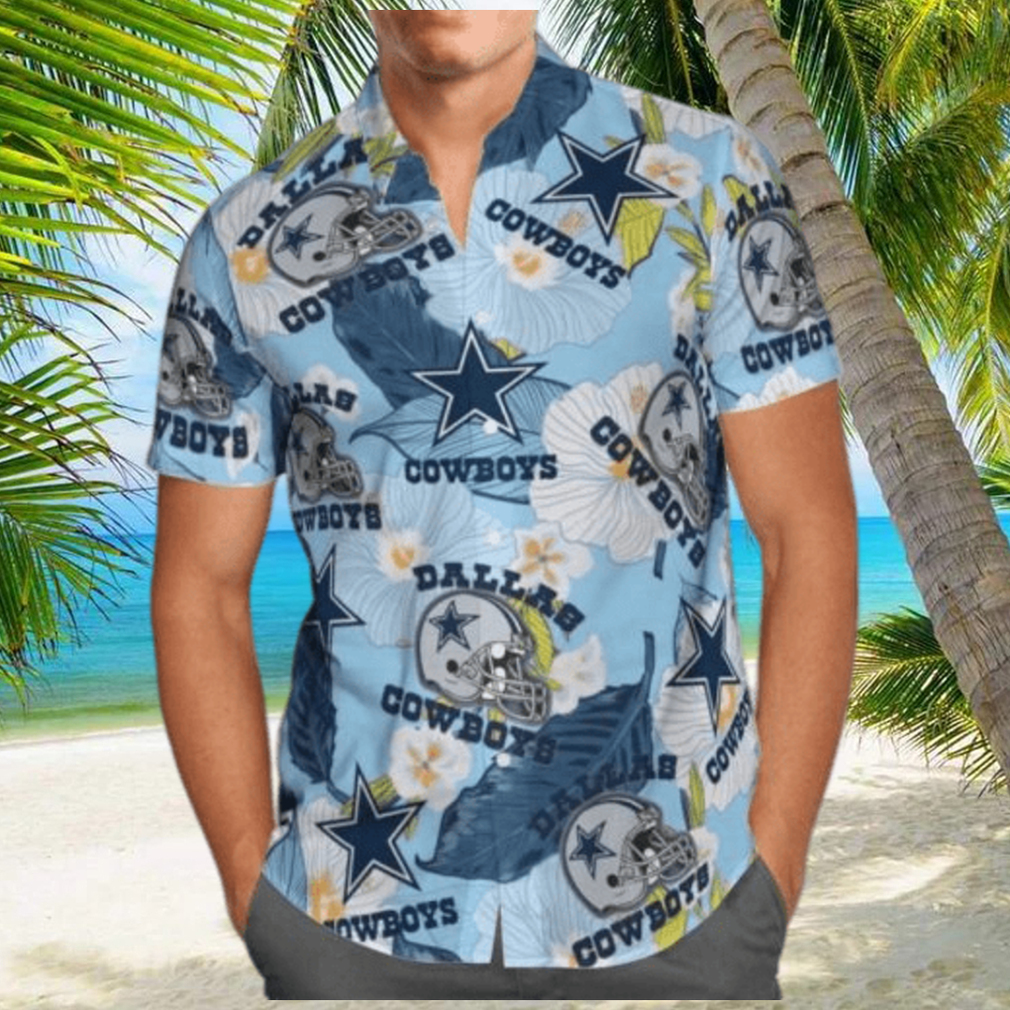 Dallas Cowboys Hawaiian Shirt Football Helmet Summer Beach Gift shirt - Limotees