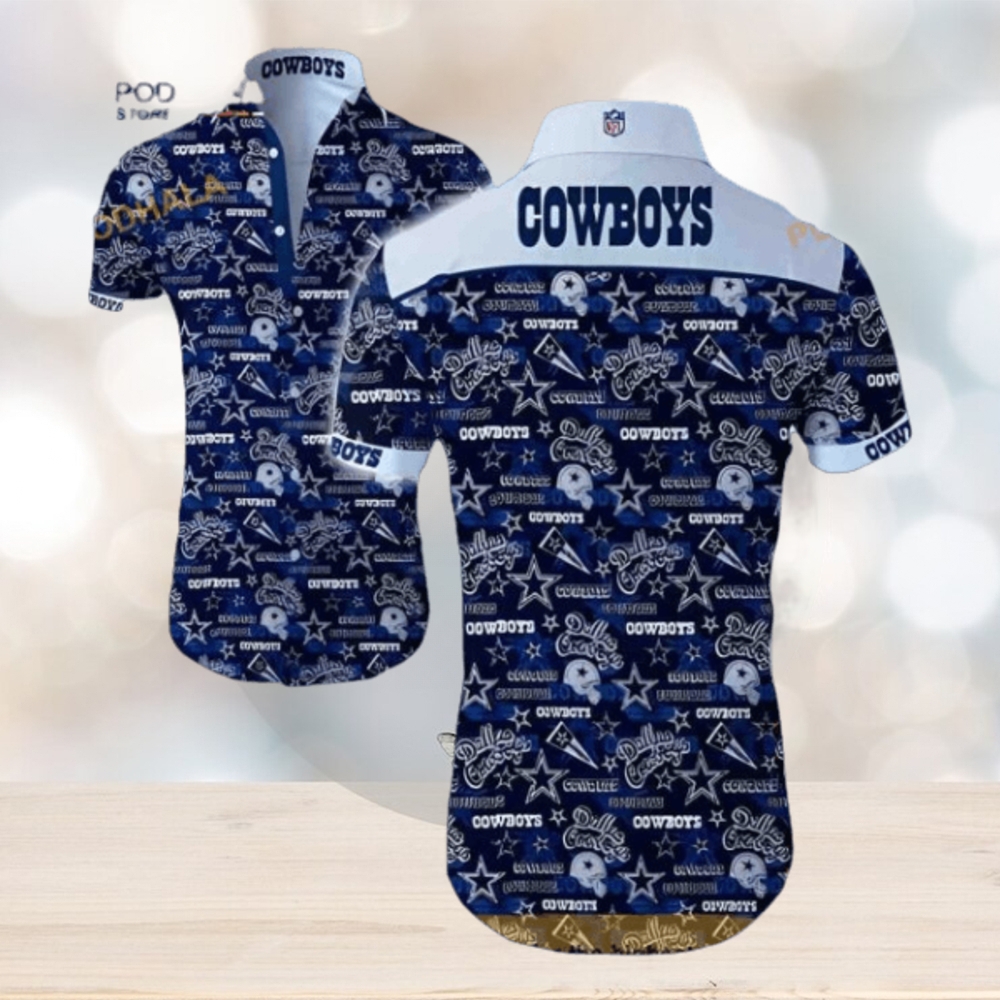 Dallas Cowboys Hawaiian Shirt, Hawaii Vacation Gift Aloha Shirt - Limotees