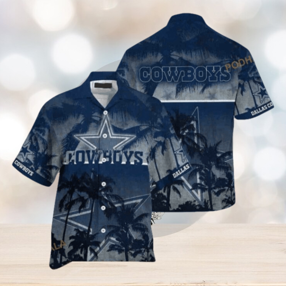 Dallas Cowboys Hawaiian Shirt, Vintage Gift For Football Fans Aloha Shirt - Limotees