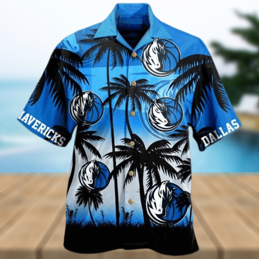 Dallas Mavericks Palm 3D Funny Hawaiian Shirt - Limotees