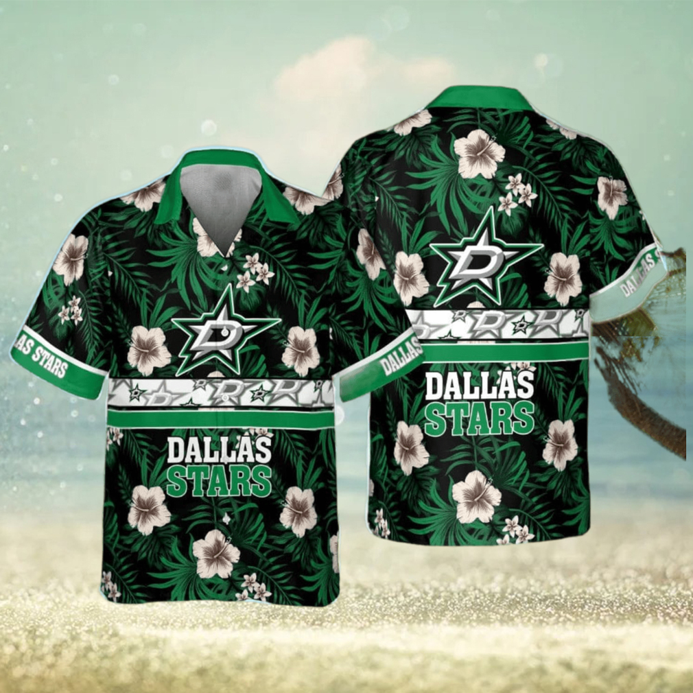 Dallas Stars National Hockey League 2023 Hibiscus Pattern Hawaiian Shirt - Limotees