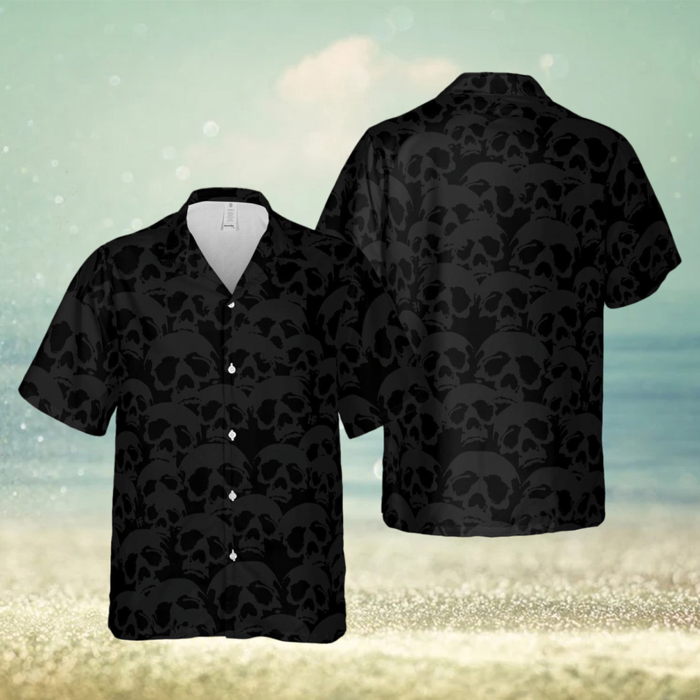 Dark Skull Pattern Hawaiian Shirt - Limotees