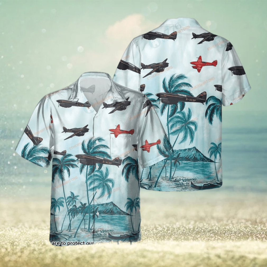 De Havilland DH 88 Comet Palmview Hawaiian Shirt - Limotees