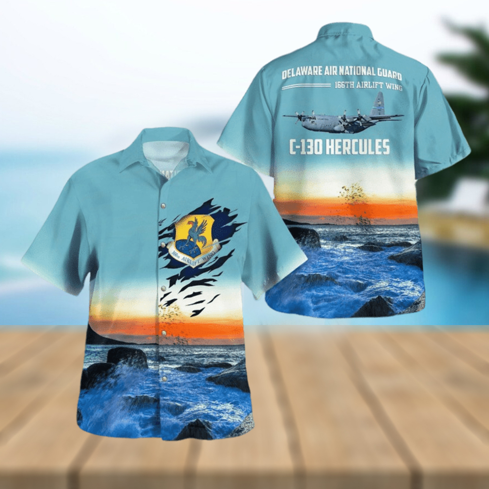 Delaware Air National Guard 166Th Airlift Wing C 130 Hercules Hawaiian Shirt - Limotees