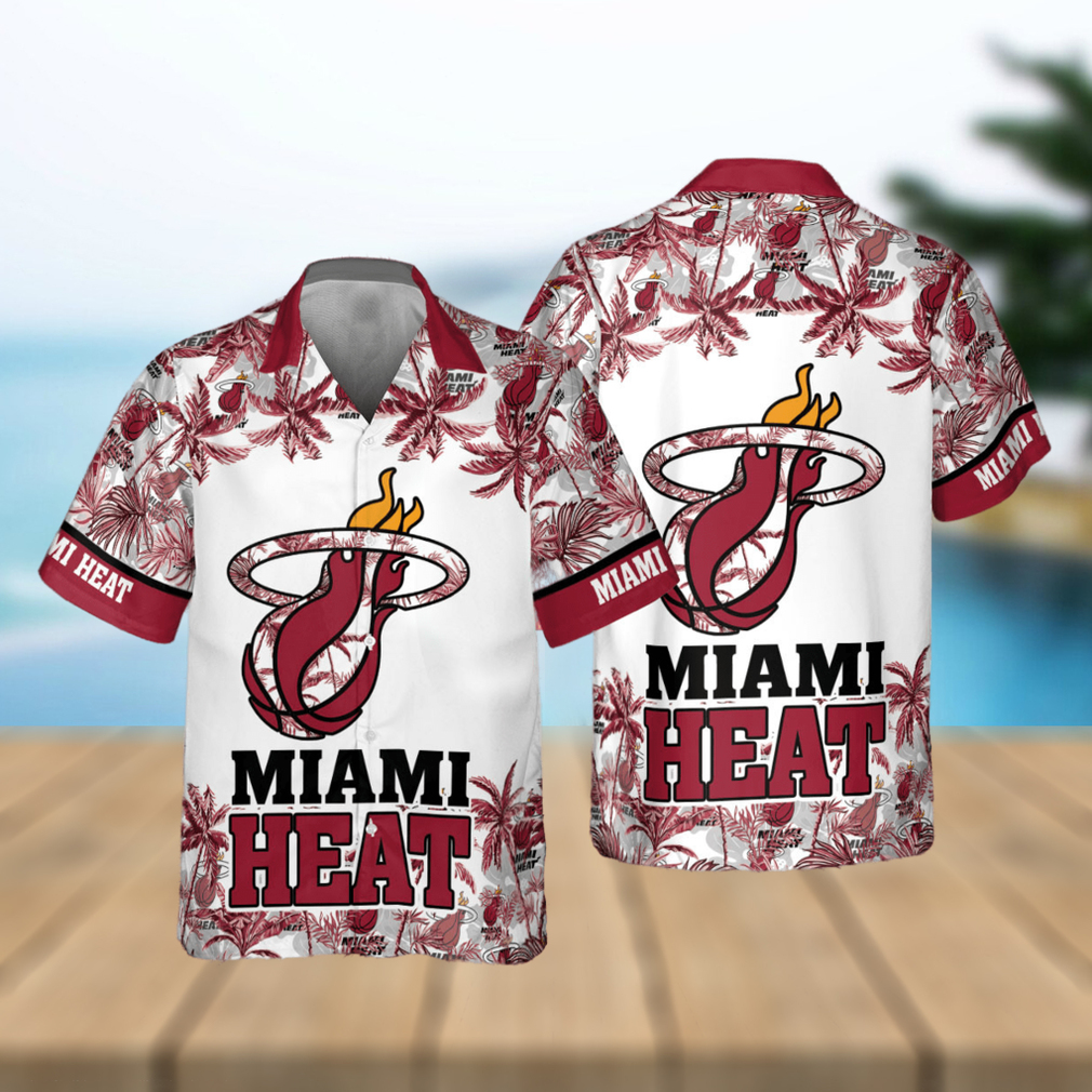 Deluxe Hawaiian Shirt Featuring Miami Heat Beach Sunset - Limotees