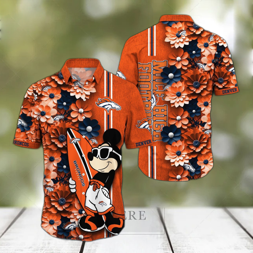 Denver Broncos Aloha Mick Pattern Hawaiian Shirt For Fans - Limotees