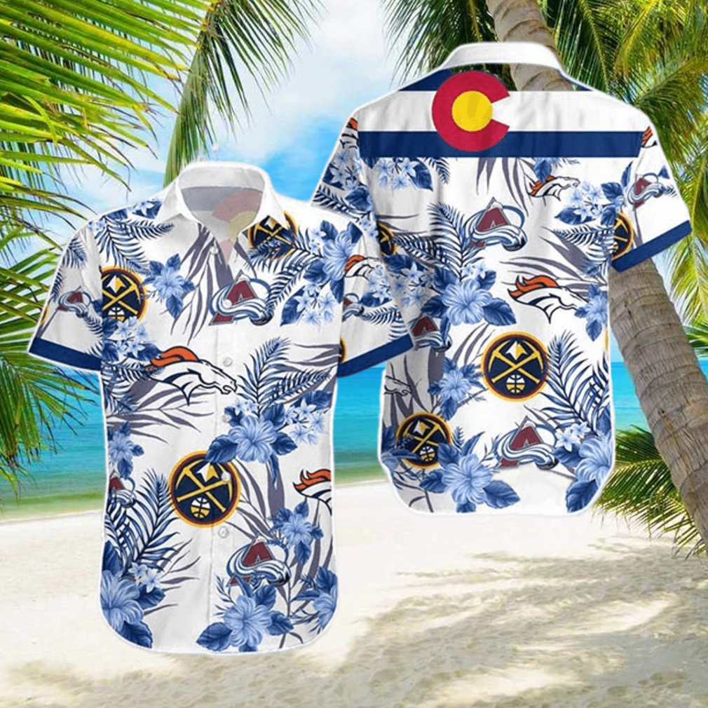 Denver Broncos x Denver Nuggets Colorado Avalanche Summer Hawaiian Shirt - Limotees