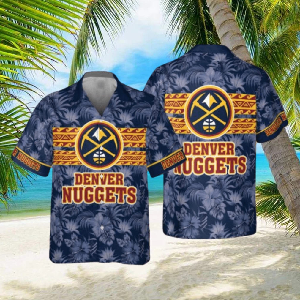 Denver Nuggets National Basketball Association 2023 Hibiscus Pattern AOP Hawaiian Shirt - Limotees