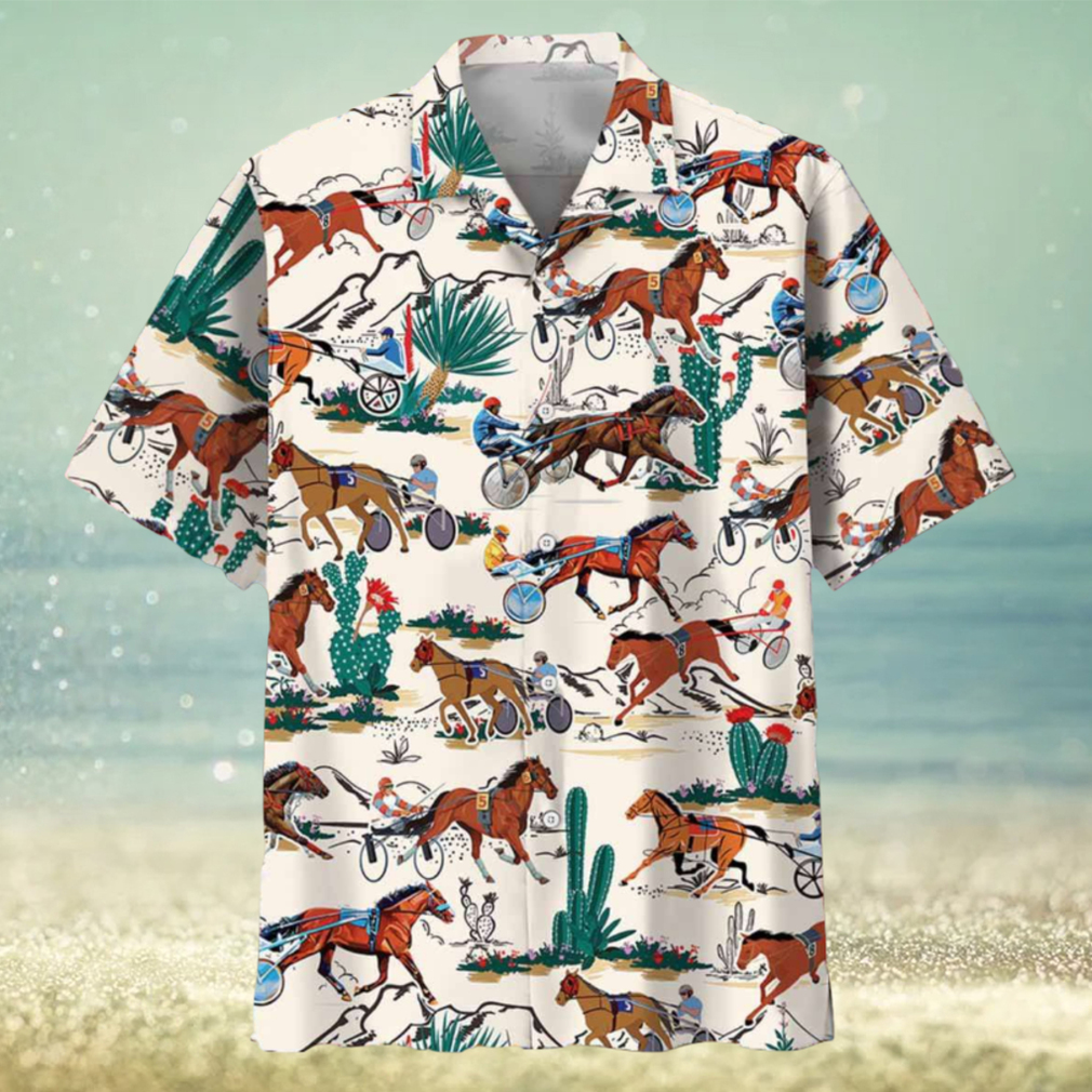 Desert Horse Harness Racing Hawaiian Shirt - Limotees