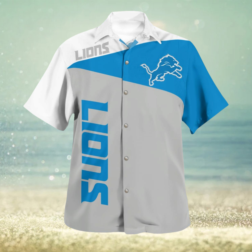 Detroit Lions Lei 3D Hawaiian Shirt Best For Fans Beach Gift For Men And Women - Limotees