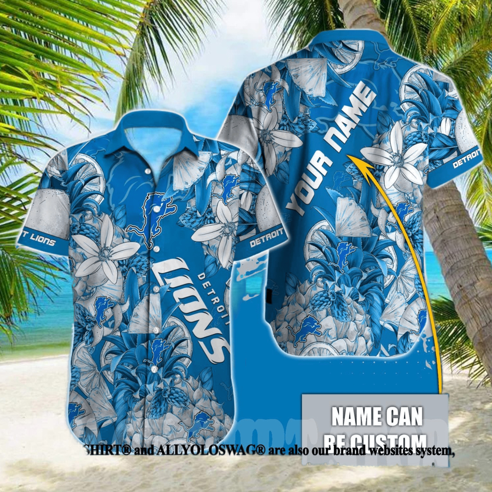 Detroit Lions NFL Classic Hawaiian Button Shirt - Limotees