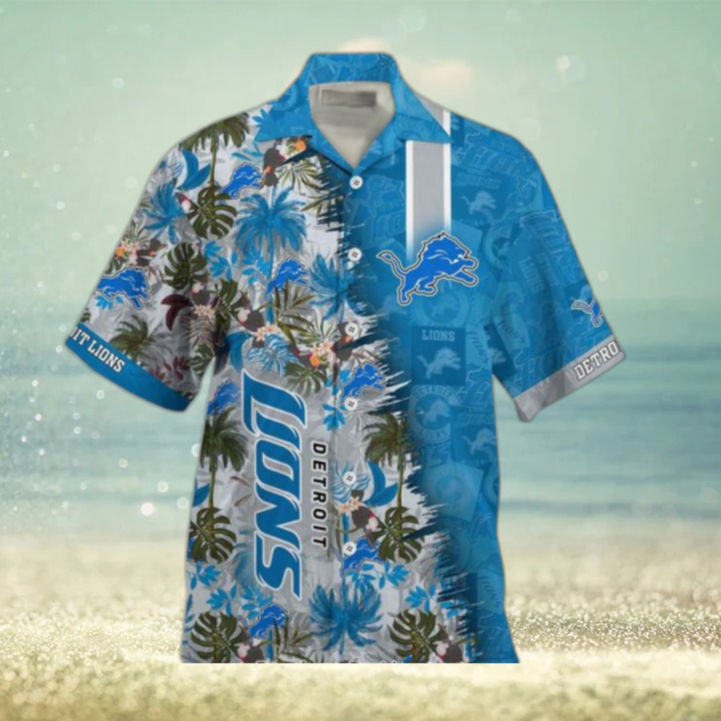 Detroit Lions NFL Team Football Beach Shirt Summer Button Down Hawaiian Shirt Fan Ever - Limotees