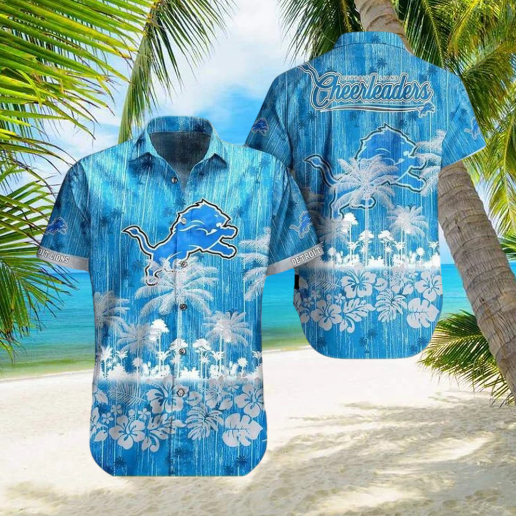 Detroit Lions Nfl Hawaii Graphic Tropical Pattern Summer 8knel Leobees Trending Hawaiian Shirt - Limotees